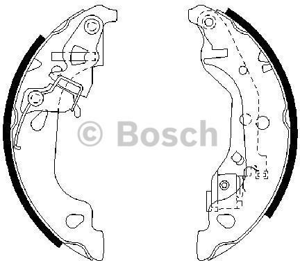 BOSCH Zesatw szczęk hamulcowych 0 986 487 597