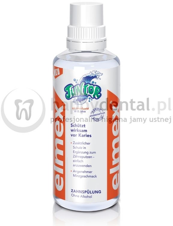 Elmex Gaba Junior 400ml - płukanka z fluorem dla dzieci w wieku od 6-12 lat