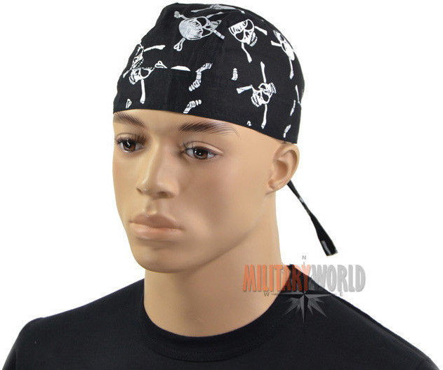 Mil-Tec Chusta Bandana CZARNA w CZASZKI