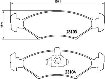 BREMBO Zestaw klocków hamulcowych, hamulce tarczowe P 24 043