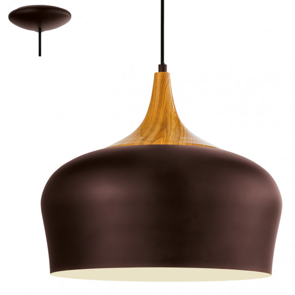 Eglo LAMPA wisząca OBREGON 95385 metalowa OPRAWA zwis brązowy