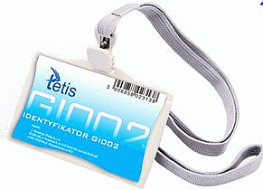 Tetis Identyfikator na smyczy 85x35 mm