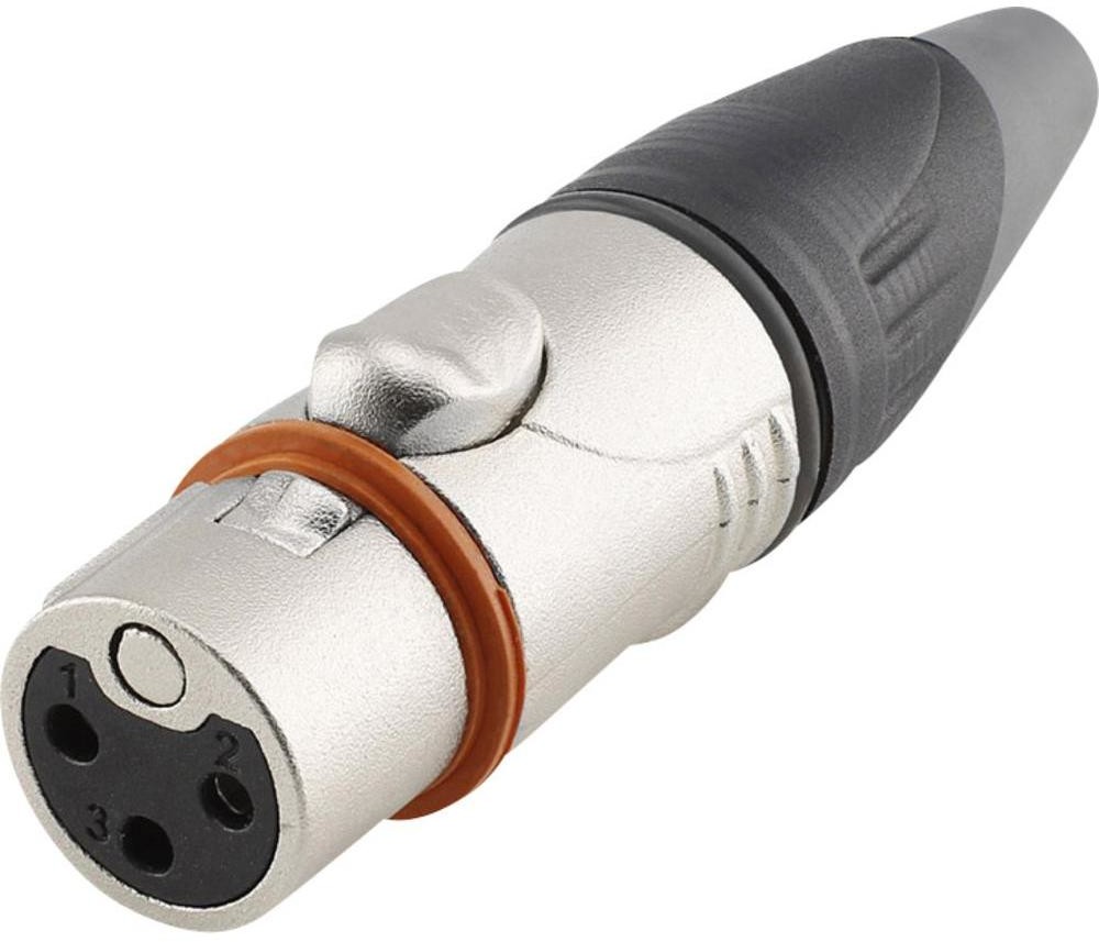 Hicon Złącze XLR HI-X3CF-HD Złącze proste Ilość PIN 3 czarny srebrny 1 szt