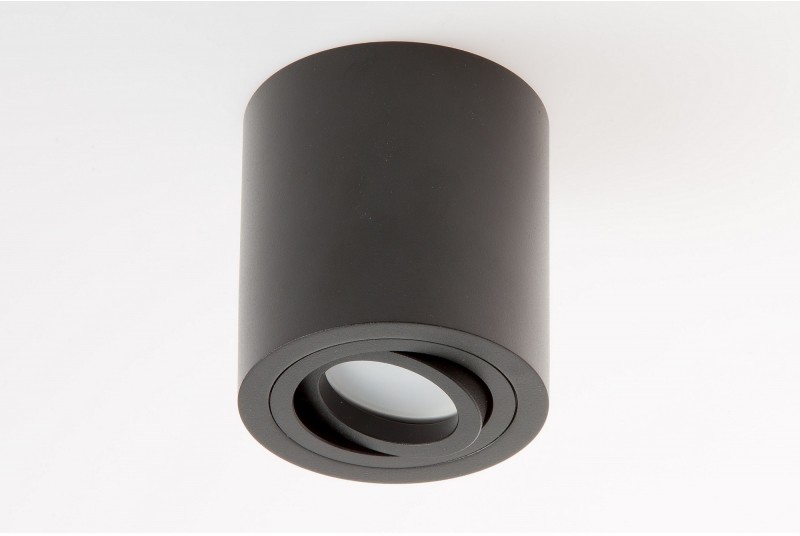 Light&More LM P 203 PLAFON NOWOCZESNA LAMPA SUFITOWA OPRAWA NATYNKOWA ALUMINIUM CZARNY PAR16 GU10 LED