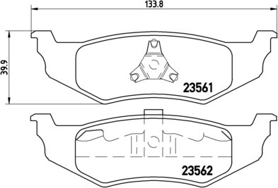 BREMBO Zestaw klocków hamulcowych, hamulce tarczowe P 11 010