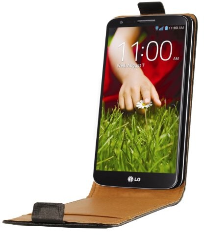 Swiss charger SCP10133 skórzane etui do LG G2 czarnym