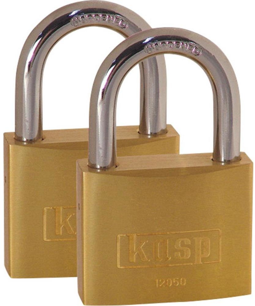 Kasp Kłódka K12050D2 z zamkiem kluczykowym 50 mm Złoto-żółty
