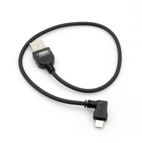 System-S Micro USB kabel do transmisji danych, kabel do ładowania z 90 ° Wtyczka kątowa 90 stopni kątowana 30 cm 46905488ve