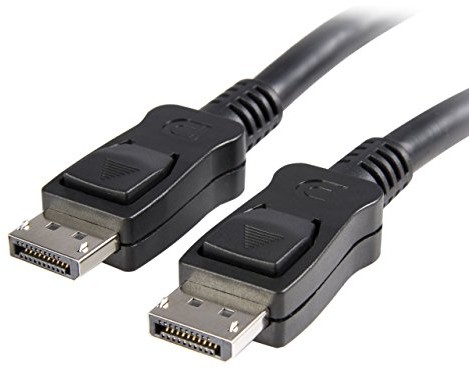 StarTech 2 m DisplayPort 1.2 przewód z blokadą (wtyczka/wtyczka) DP 4 K kable audio/video przewód czarny DISPL2M