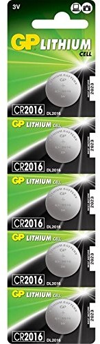 GP Battery Ogniwo guzikowe GP battery Lithium CR2016 5er Blister GP Lithium Button CR2016