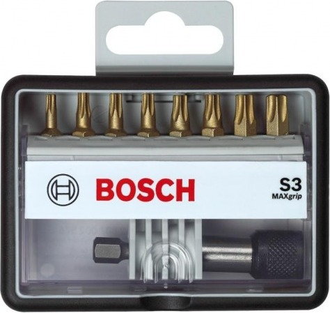 Bosch 8+1-częściowy zestaw końcówek wkręcających Robust Line S Max Grip 25 mm, 8+1 czę (29084)