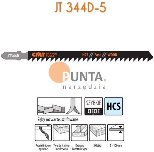 CMT brzeszczot do drewna HCS JT344D-5