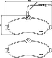 BREMBO Zestaw klocków hamulcowych, hamulce tarczowe P 61 096