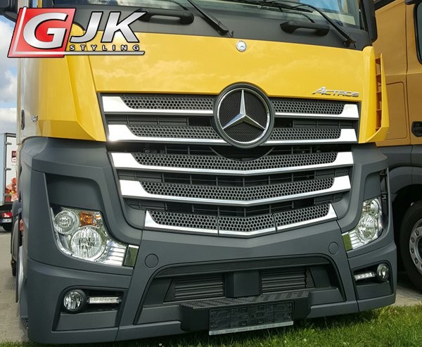 CRONI MERCEDES ACTROS IV od 2011 Nakładki na grill stal połysk ( wąskie listwy )