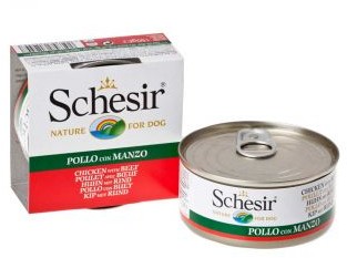 Schesir Karma Dla Psa Puszka Kurczak Wołowina 150G