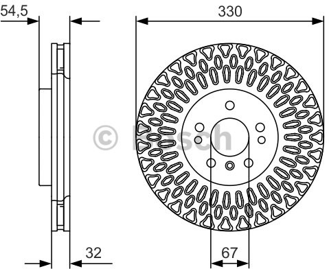 BOSCH Tarcza hamulcowa przednia, 0 986 479 D08  0986479D08