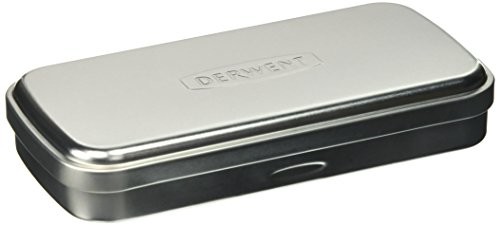 Derwent 2300582 metalowy piórnik, srebrny 2300582