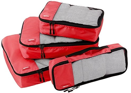 AmazonBasics Torba do przechowywania odzieży , kolor: czerwony, nylon ZH1509009A