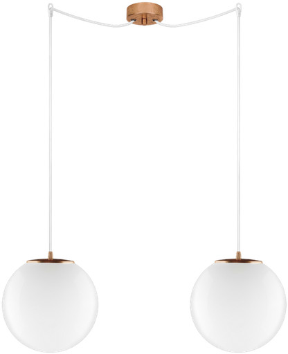 Sotto Luce LAMPA wisząca TSUKI ELEMENTARY M2/S/OPAL szklana OPRAWA zwis kule biały