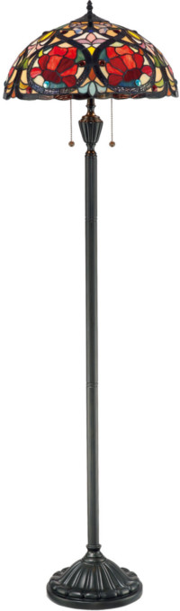 Elstead Lighting Lampa podłogowa witrażowa TIFFANY LARISS AQZ/LARISSA/FL -