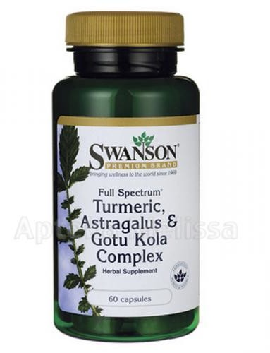 SWANSON Health Products Full Spectrum Turmeric Astragalus Gotu Kola 60 kaps