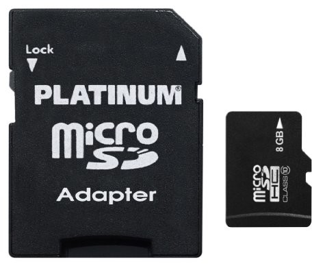Platinum MicroSD Class 10 + Adapter 8GB (177330)