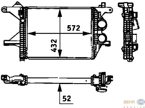 HELLA Chłodnica powietrza doładowującego 8ML 376 723-781