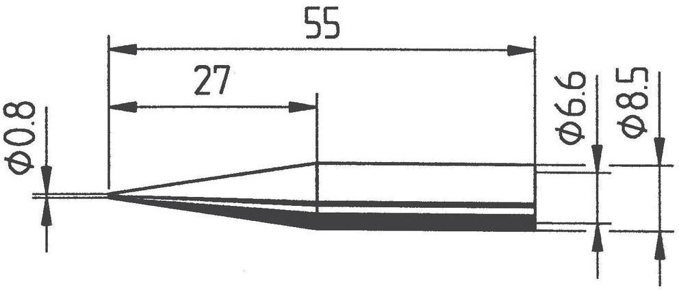 Ersa Grot lutowniczy 842 SD LF 842 SD LF Kształt ołówka wydłużony 0.8 mm 1 szt