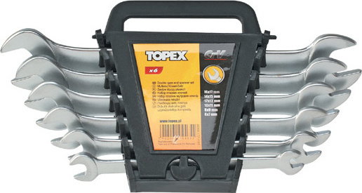 Topex Klucze płaski 35D656 komplet 8szt. (6-22 mm)