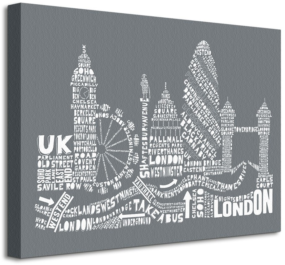 Pyramid Posters Citography (London Grey) - Obraz na płótnie