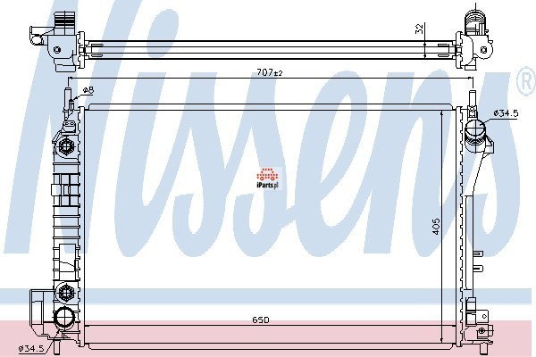 NISSENS Chłodnica wody 630703