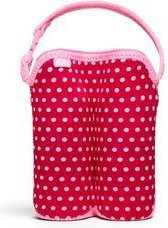 Built Termoopakowanie do butelek podwójne Bottle Buddy (Baby Pink Mini Dots)
