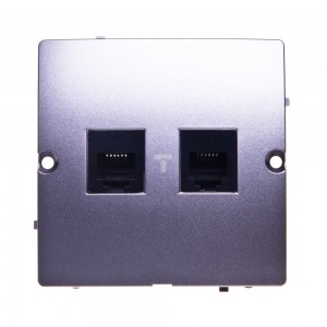 Kontakt Simon Simon Basic Gniazdo telefoniczne podwójne 2xRJ12 stal inox BMT2.02/21 WMUT-0020x2-J011 0001-00000-36971 [4349692]