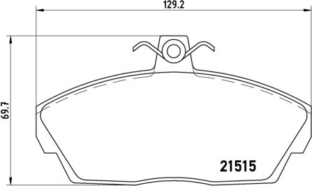 BREMBO Zestaw klocków hamulcowych, hamulce tarczowe P 44 010