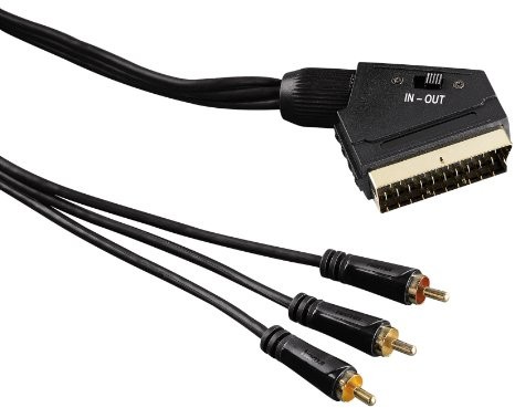 Hama 1.5m Scart - 3 RCA kabel audio/video 00122163