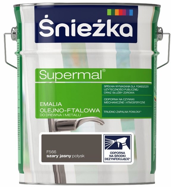 Śnieżka Emalia Supermal jasny szary 5 l