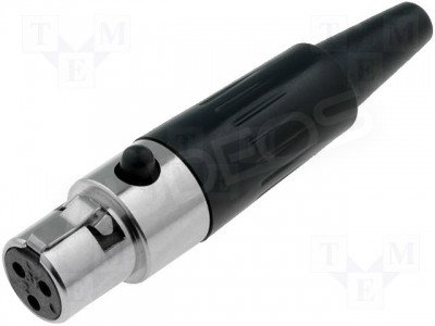 Amphenol AG4F wtyk mini XLR 4 pin żeński prosty