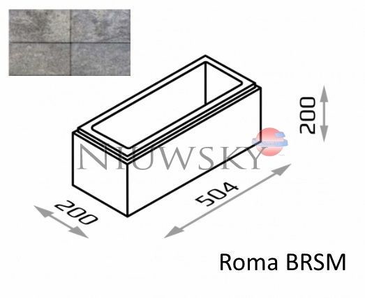Joniec Bloczek murkowy Roma BRSM 50,4/20/20 kolor onyx / Bloczek murkowy Roma BRSM 50,4/20/20 kolor onyx