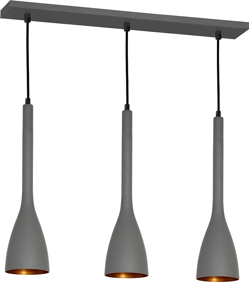 Luminex Żyrandol Alumi grey/gold (6215)