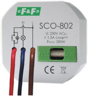 F&F Ściemniacz oświetlenia 230V AC do puszki podtynkowej SCO-802