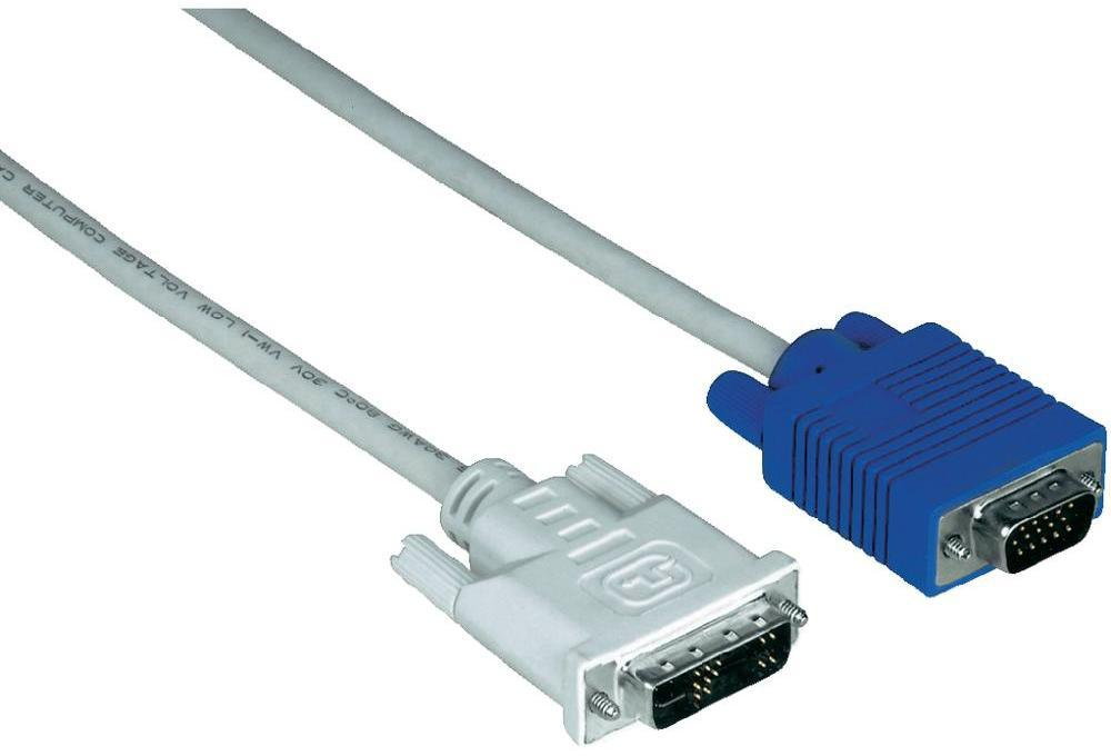 Hama Kabel do monitora DVI 45075 [1x Złącze męskie VGA - 1x Złącze męskie DVI 18+5-pin] (99045075)