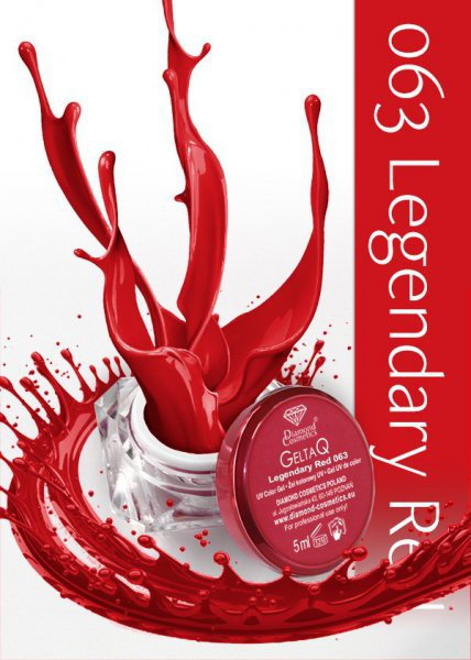 Semilac Diamond Żel UV kolor GeltaQ 063 Legendary Red
