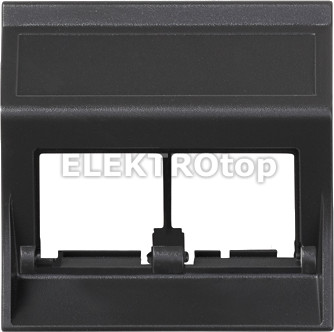 Kontakt Simon 50000186-038 Płytka S500, 2x RJ bez osłon skośna; do adapterów MD;