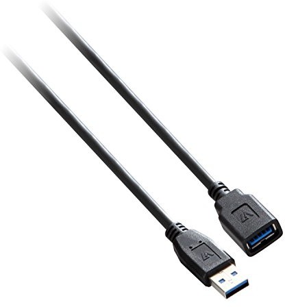 V7 USB 3.0 Verlängerungskabel (wtyk-gniazdo A na-A, 1,8 m) Czarny
