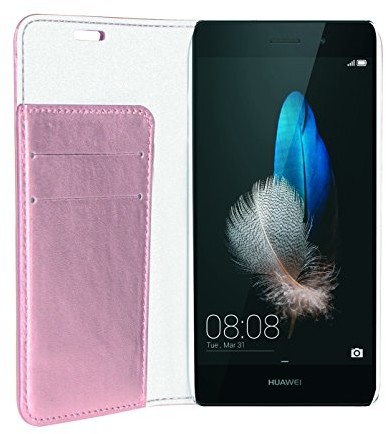 Huawei Phonix hup8 lbco skórzany pokrowiec ze standardem Oeko otwieranego jak książka etui do Ascend P8 Lite Rose Gold