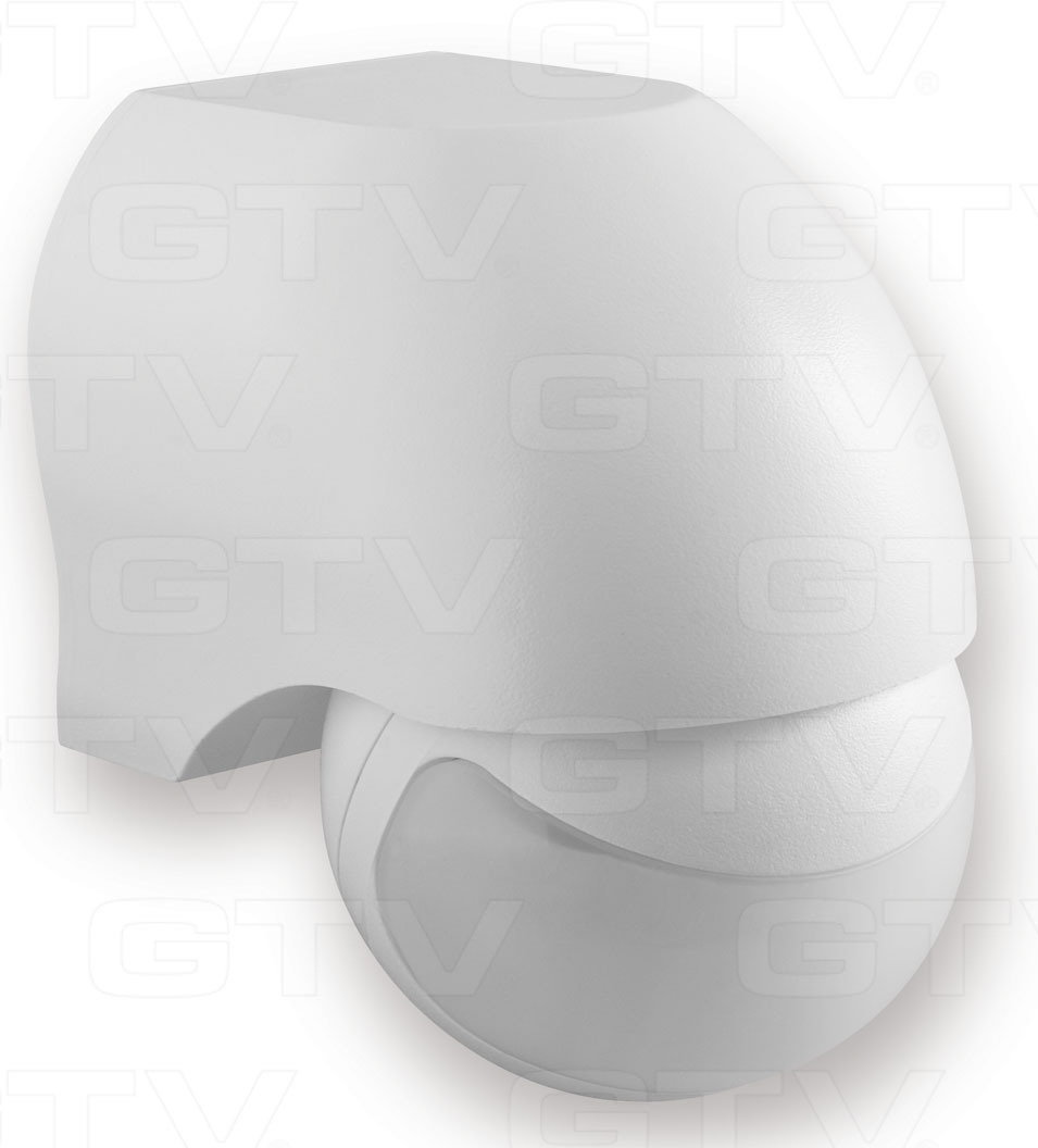 GTV Czujnik ruchu i zmierzchu 180 stopni IP44 biały CR-11 CR-CR1100-00