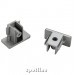Spotline End caps for 1-phase high-voltage track, silver grey, 2 pieces 143132 2