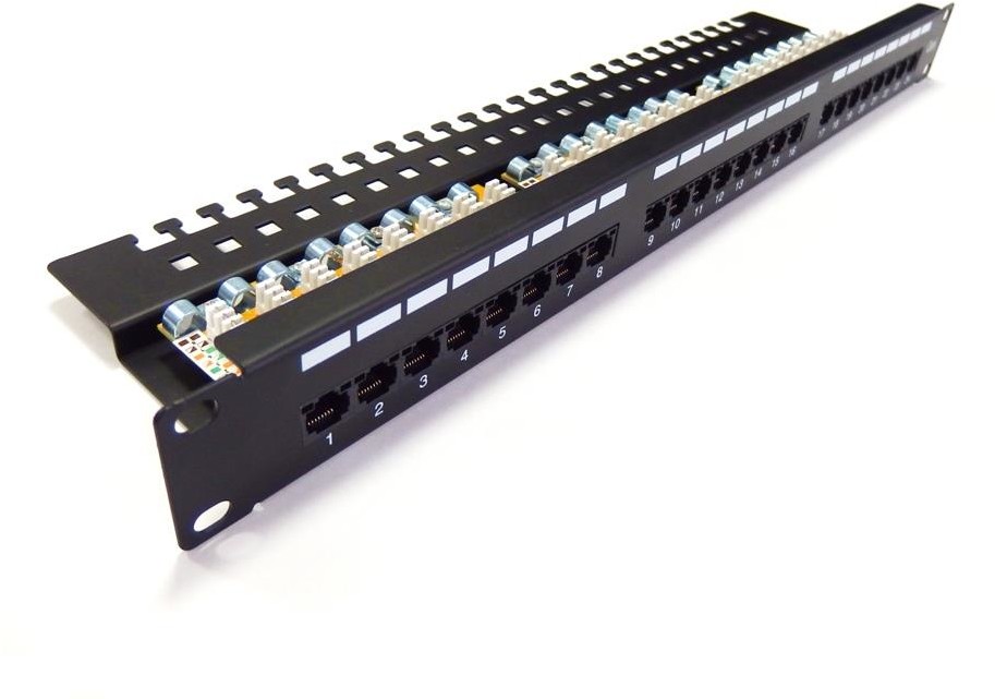 Digitus Professional Patch panel 19" 24x RJ45 UTP kat 6 1U z tacką DN-91624U-EC