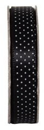 DP Craft Tasiemka satynowa w kropki Anita`s Jet Black 3m