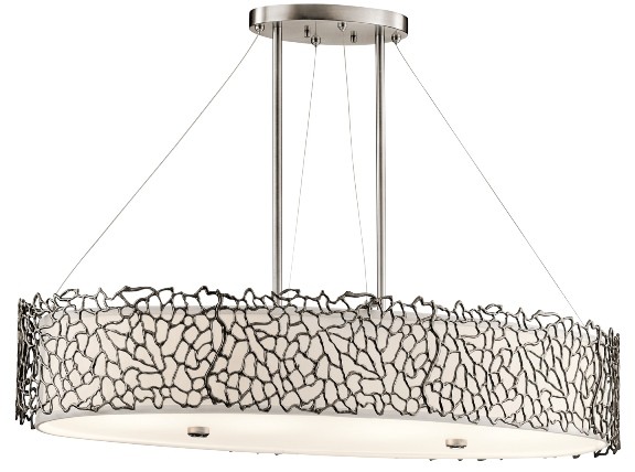 Elstead Lighting Lampa wisząca Srebrny CORAL KL/SILCORAL/ISLE -